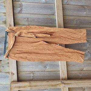 Anthropologie Ett twa Gold Belted Pants